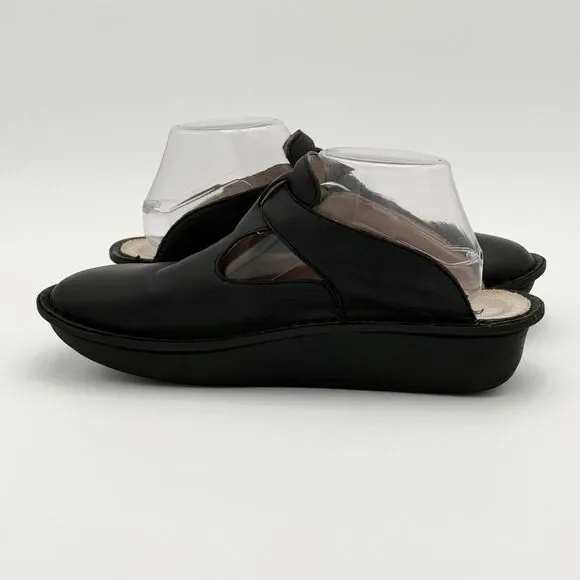 Alegria Classic Black Leather Slip-On Rocker Sole Clogs - Unisex EU 41 / Women’s - Picture 7 of 16